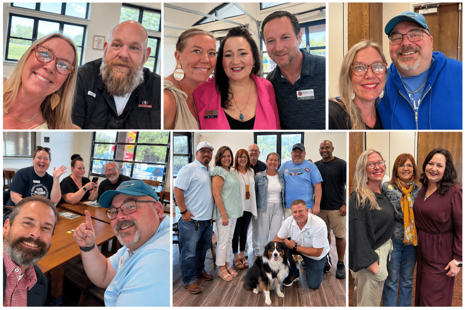 Collage of Bartow Business Association members smiling together at networking events